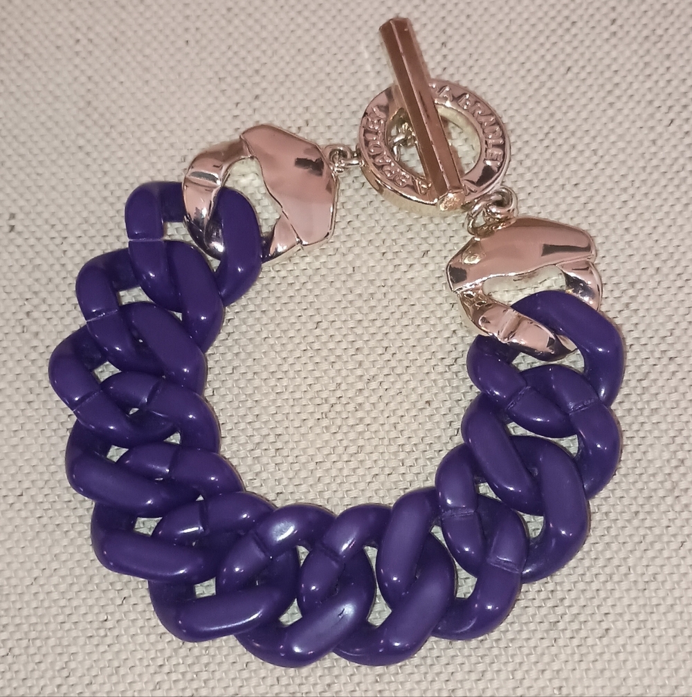 Vera Bradley Y2K Plastic Purple Toggle Bracelet